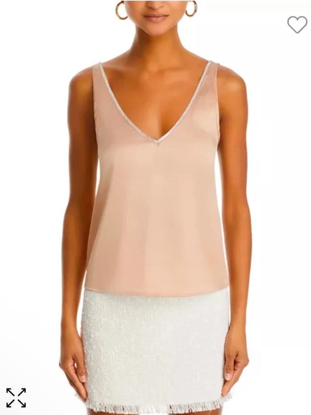 Generation Love Christie Crystal Tank Top Sz M Latte NWT